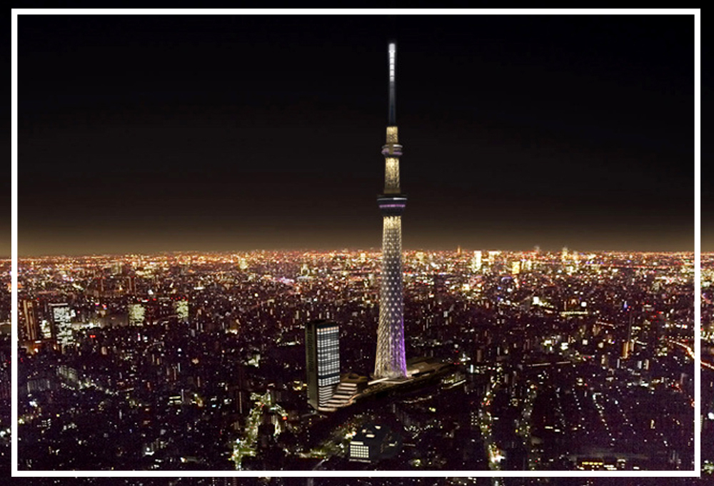 đèn led báo hiệu tháp Tokyo Sky Tree